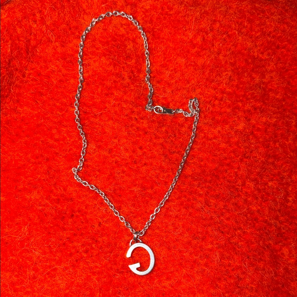 Gucci Sterling Silver Letter G Pendant Necklace - Women Jewelry